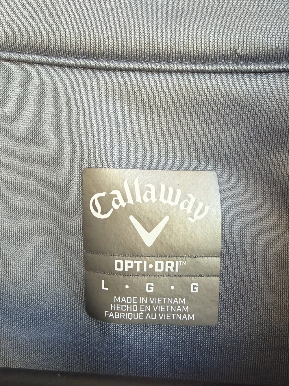 Callaway Opti-Dri Gray Ribbed Textured 1/4 Zip Pullover Golf Jacket Men’s Large - Picture 4 of 8
